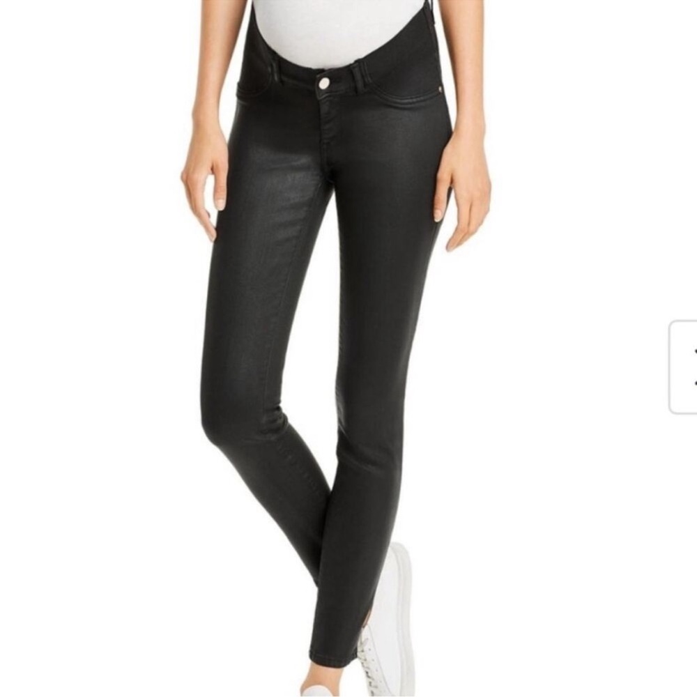 DL1961 maternity skinny jeans black with gloss - size 27